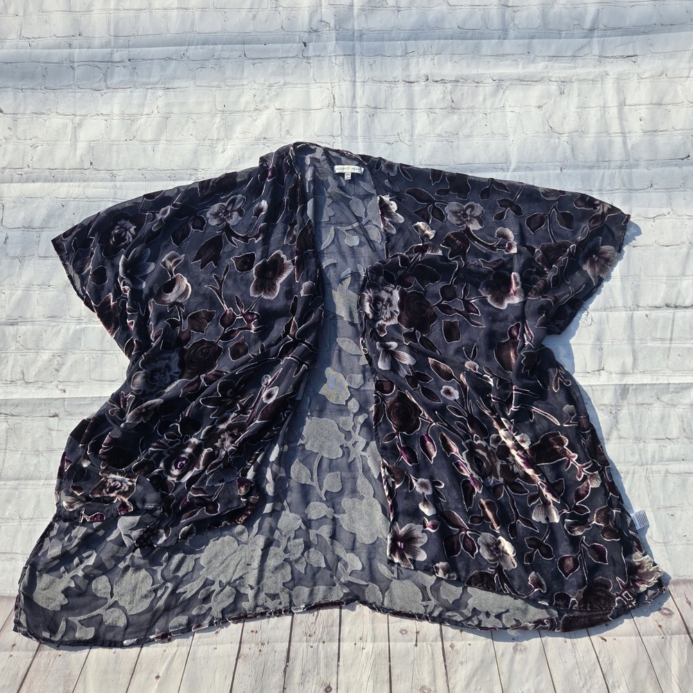 Velvet Burnout Kimono One Size Whimsigoth Boho Witchy FairyGrunge